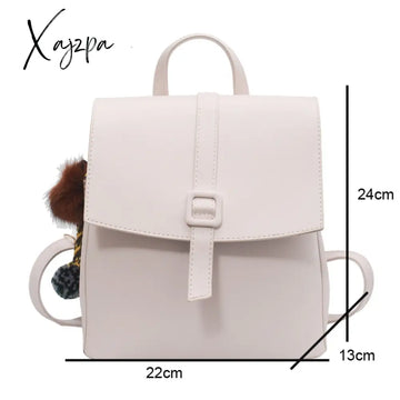Xajzpa - New Multifunction Backpack Women Leather Backpacks Small School Bags For Teenage Girls